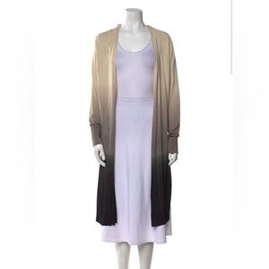 Lafayette 148 New York Beige Knit Cardigan
